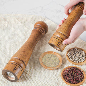 Cooking Salt and Pepper Grinder Hand Movement Wood Pepper Mill Kitchen