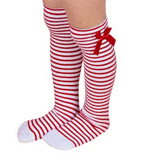 Baby Girls Leg High Barrel Cotton Socks In Bows