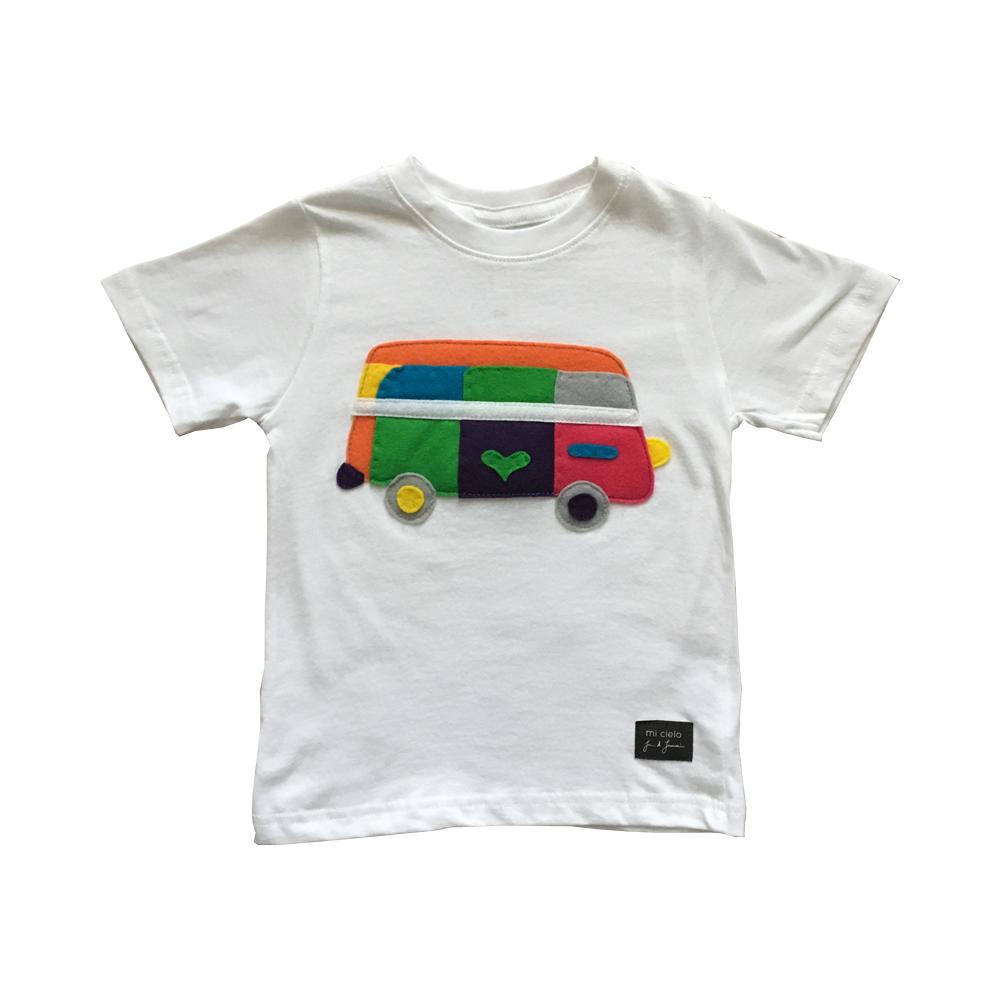 mi cielo x JUAN DE LASCURAIN - The Van – White Kids Tee – Boys or