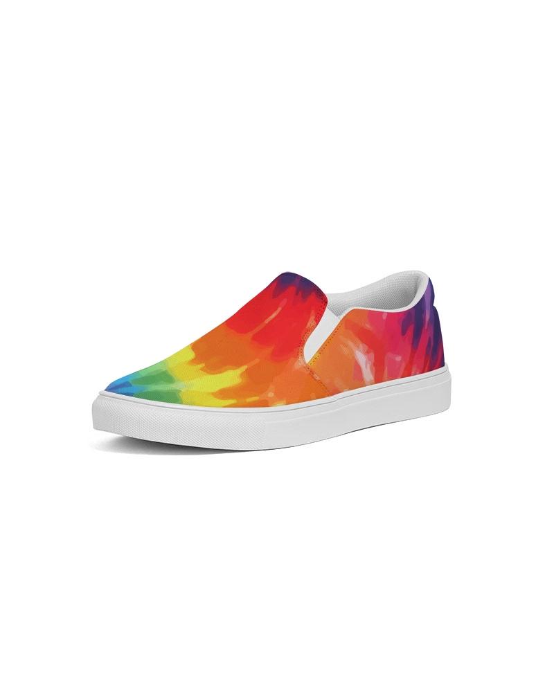 Mens Sneakers, Multicolor Tie-dye Low Top Canvas Slip-on Sports Shoes