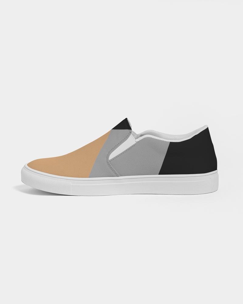 Mens Sneakers, Tricolor Low Top Canvas Slip-on Shoes - Zj5375