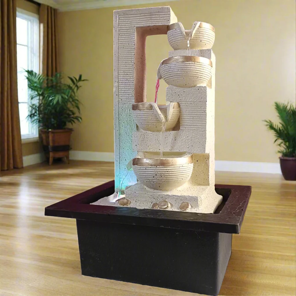 ALiLa Diya Waterfall LED Fountain for Office, Table, Living Room,