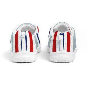 Mens Athletic Sneakers, Red White Blue Striped Running Shoes