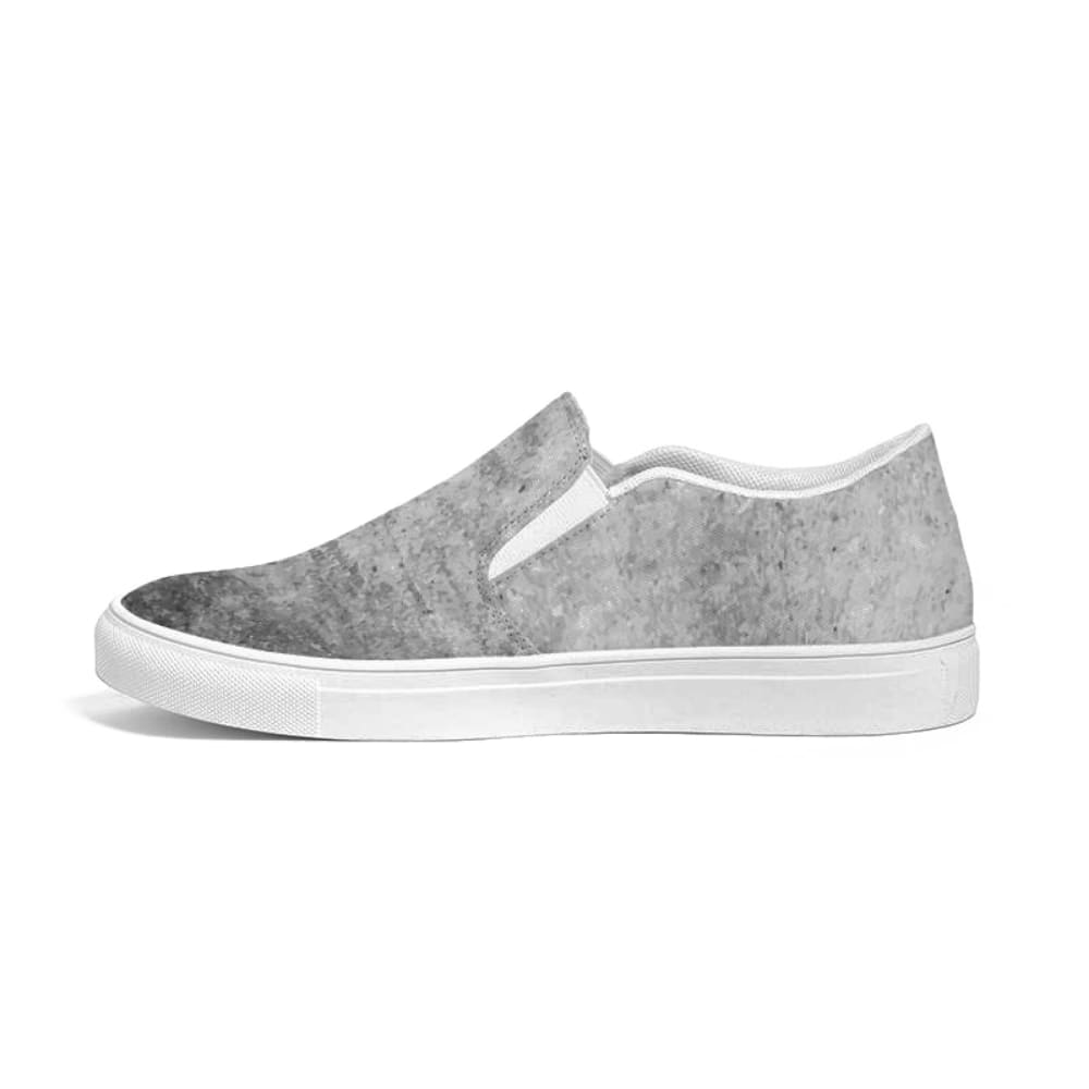 Mens Sneakers, Grey Low Top Slip-on Canvas Sports Shoes - E3t375