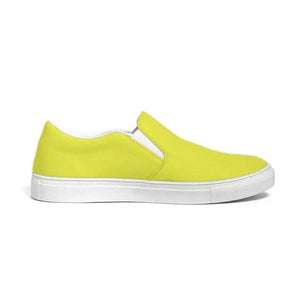 Mens Sneakers, Yellow Low Top Canvas Sports Shoes