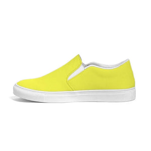 Mens Sneakers, Yellow Low Top Canvas Sports Shoes