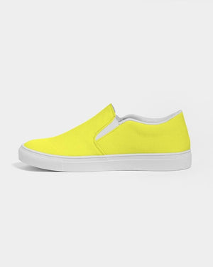 Mens Sneakers, Yellow Low Top Canvas Sports Shoes