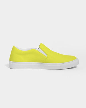 Mens Sneakers, Yellow Low Top Canvas Sports Shoes