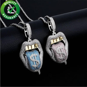 Mens Jewelry Iced Out Pendant Hip Hop Luxury Designer Necklace