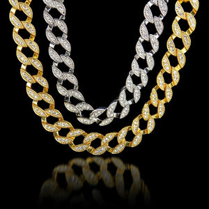 Iced Out Chains Hip Hop Jewelry Men Bling Rhinestone Crystal Diamond