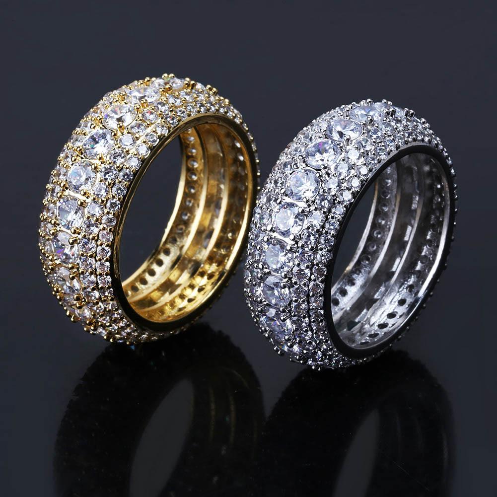 Luxury Designer Jewelry Mens Rings Hip Hop Iced Out Diamond Ring Love