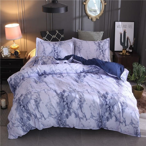 Marble Pattern Bedding Sets Polyester Bedding Cover Set 2/3pcs Twin