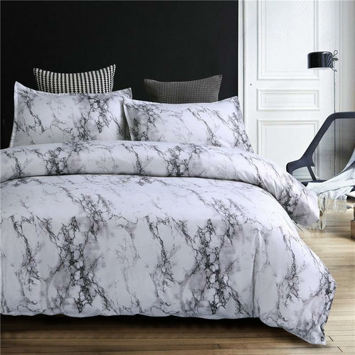 Marble Pattern Bedding Sets Polyester Bedding Cover Set 2/3pcs Twin