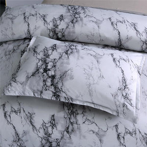 Marble Pattern Bedding Sets Polyester Bedding Cover Set 2/3pcs Twin