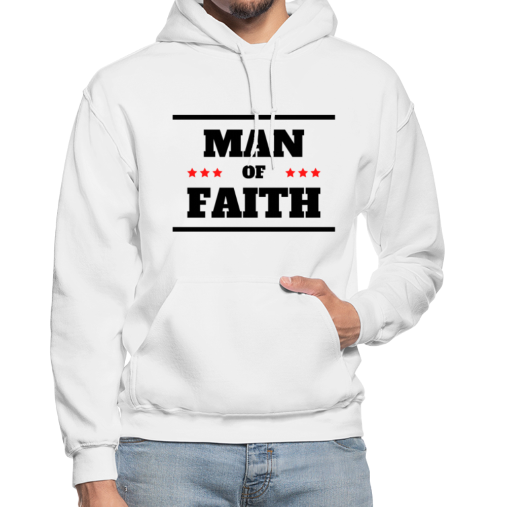 Mens Hoodie - Pullover Hooded Sweatshirt - Graphic/man of Faith