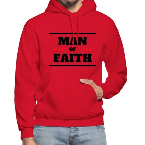 Mens Hoodie - Pullover Hooded Sweatshirt - Graphic/man of Faith